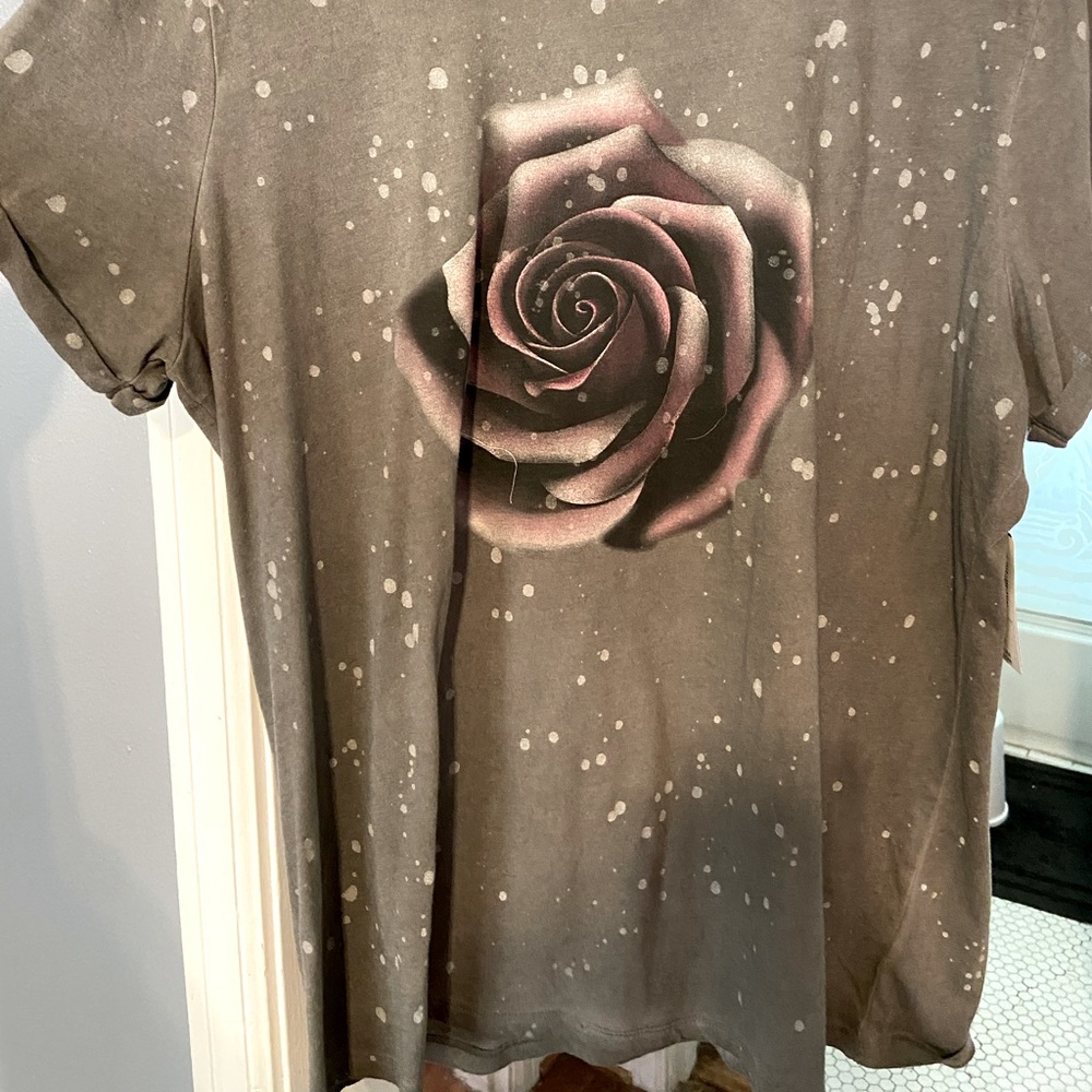 TORRID RELAXED FIT CREW- JERSEY FLORAL SPLATTER